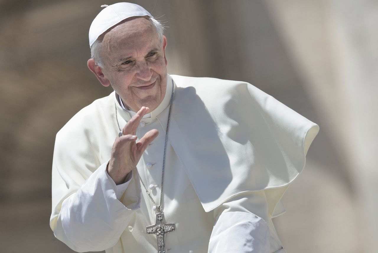 Papst Franziskus während seiner wöchentlichen Audienz, 2013.