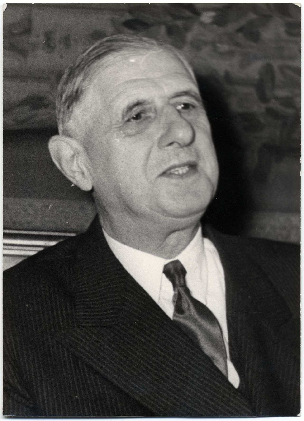 Porträt von General Charles de Gaulle, 1958.