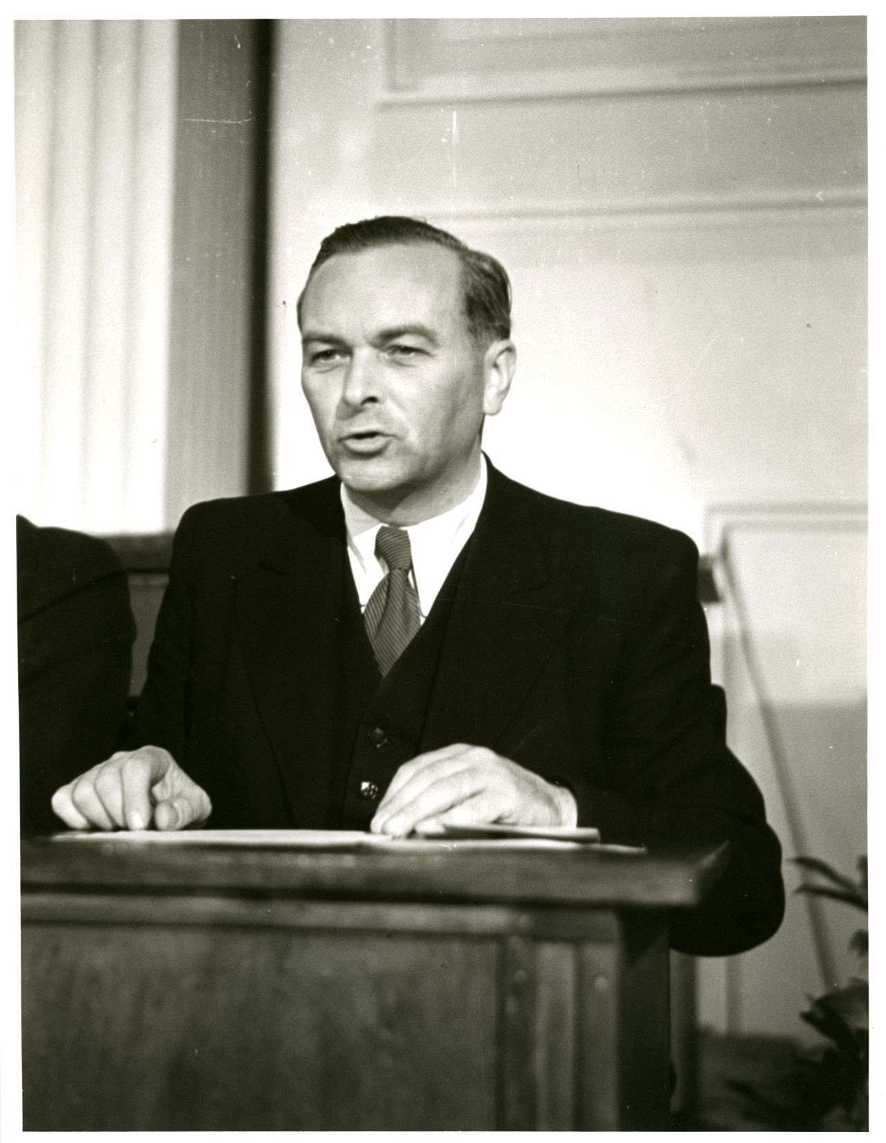 Karl Hamann, DDR-Minister für Handel und Versorgung, 1949.