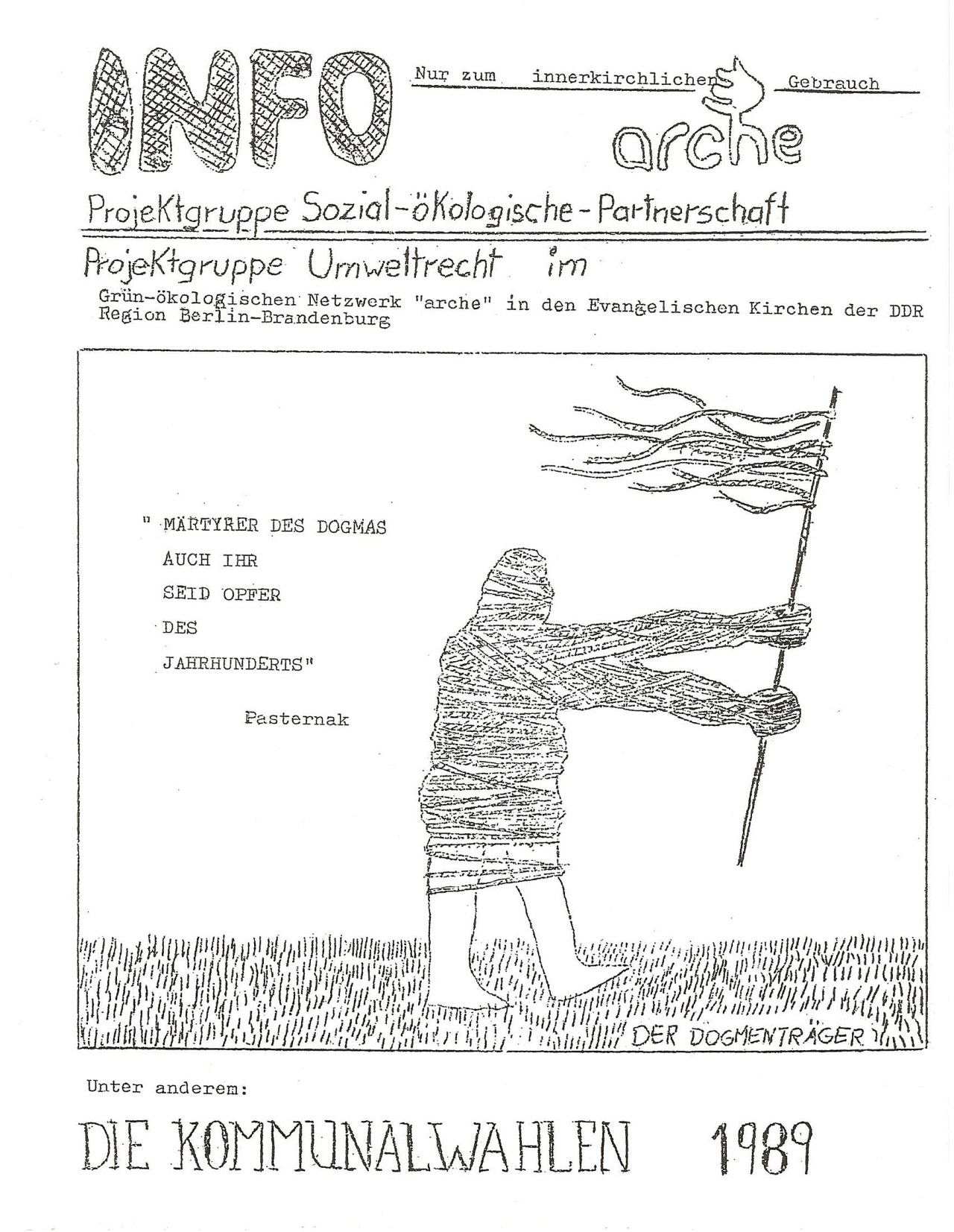 Titelseite einer Ausgabe einer Untergrundzeitschrift der Arbeitsgruppe 