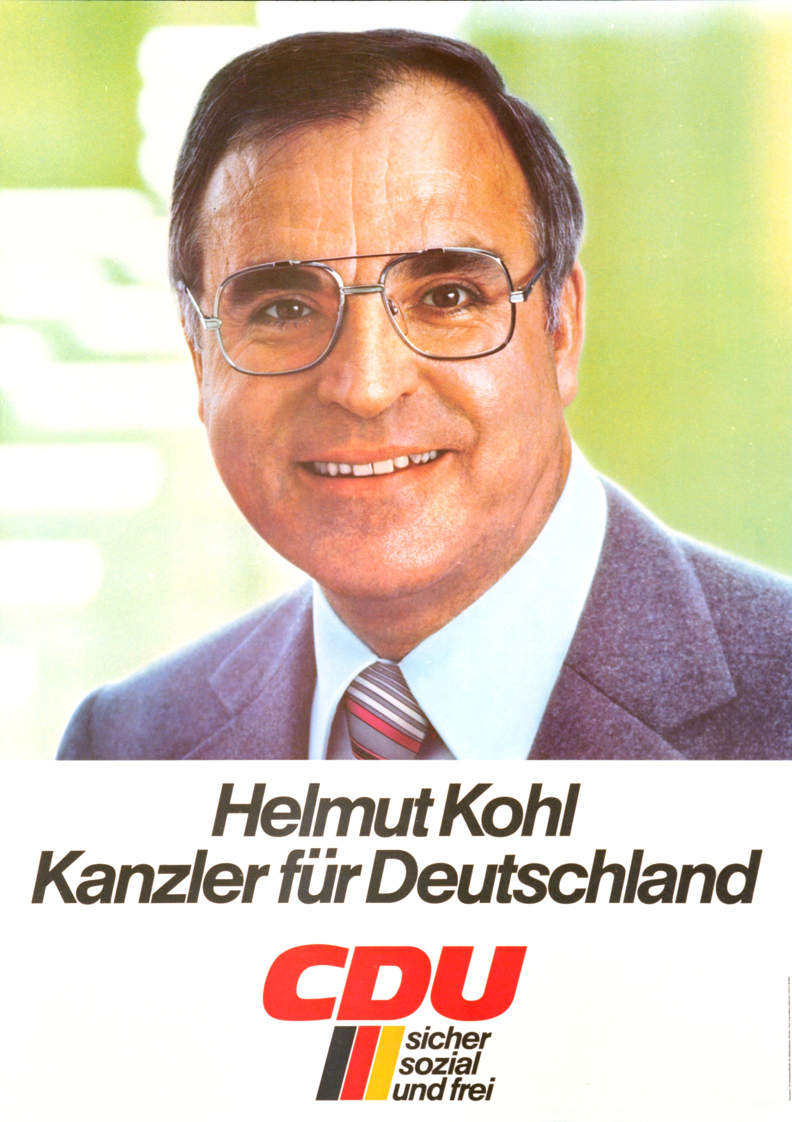 Plakat &quot;<b>Helmut Kohl</b>. Kanzler für Deutschland&quot; - helmut-kohl-kanzler-fuer-deutschland_plakat_1988-2-113-0042