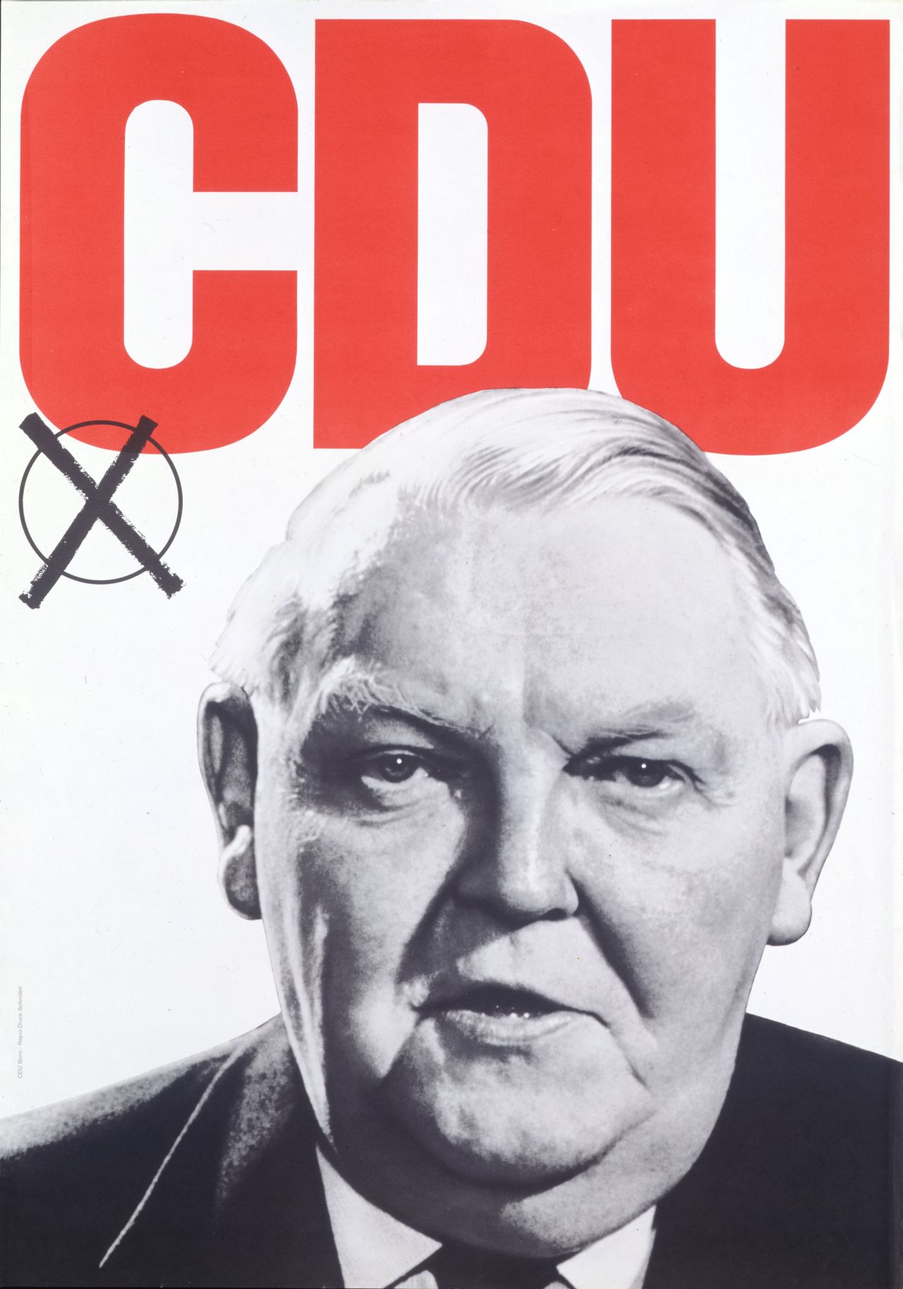 Wahlplakat CDU mit Ludwig Erhard