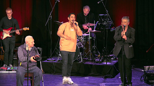 Metin Türköz, Eko Fresh, Nedim Hazar bei einem Auftritt in Köln, (c) Hakan Güzey