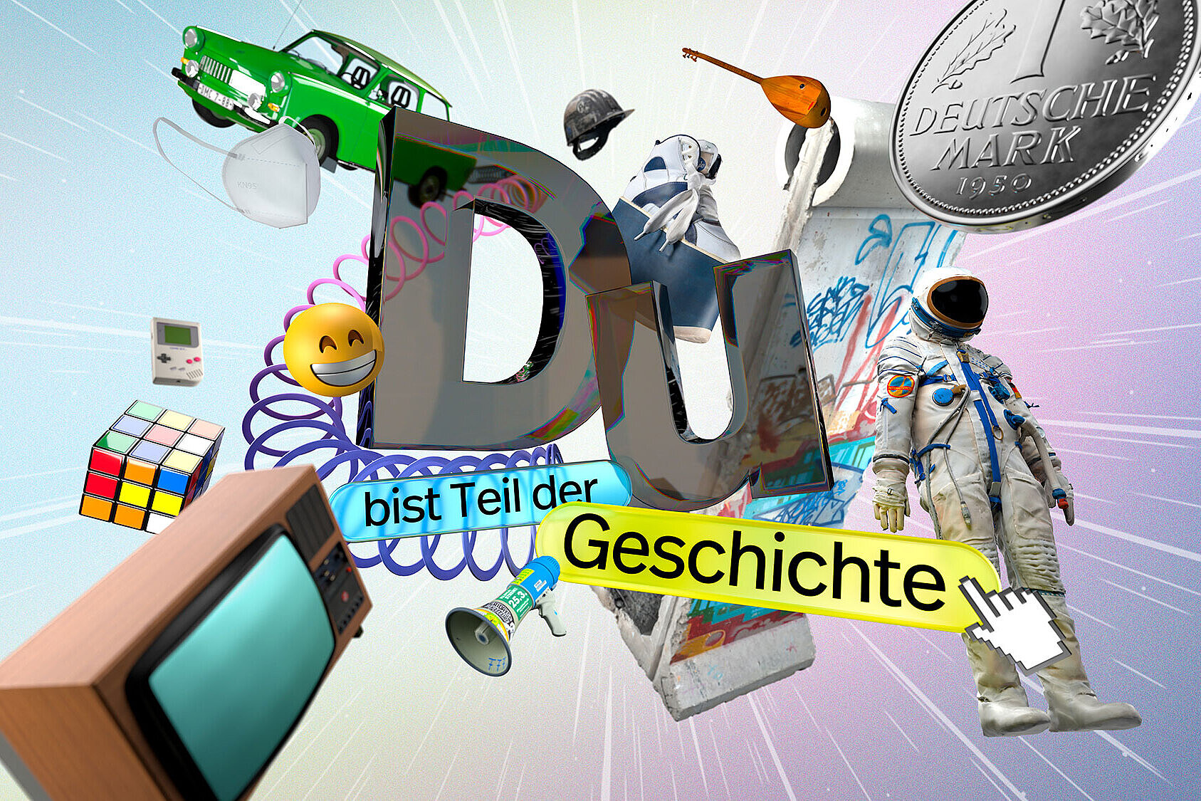 Banner neue Dauerausstellung "Du bist Teil der Geschichte"
