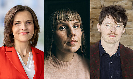 Portraits Sophie Kirchner, Philipp Baumgarten, Elisabeth Kaiser,