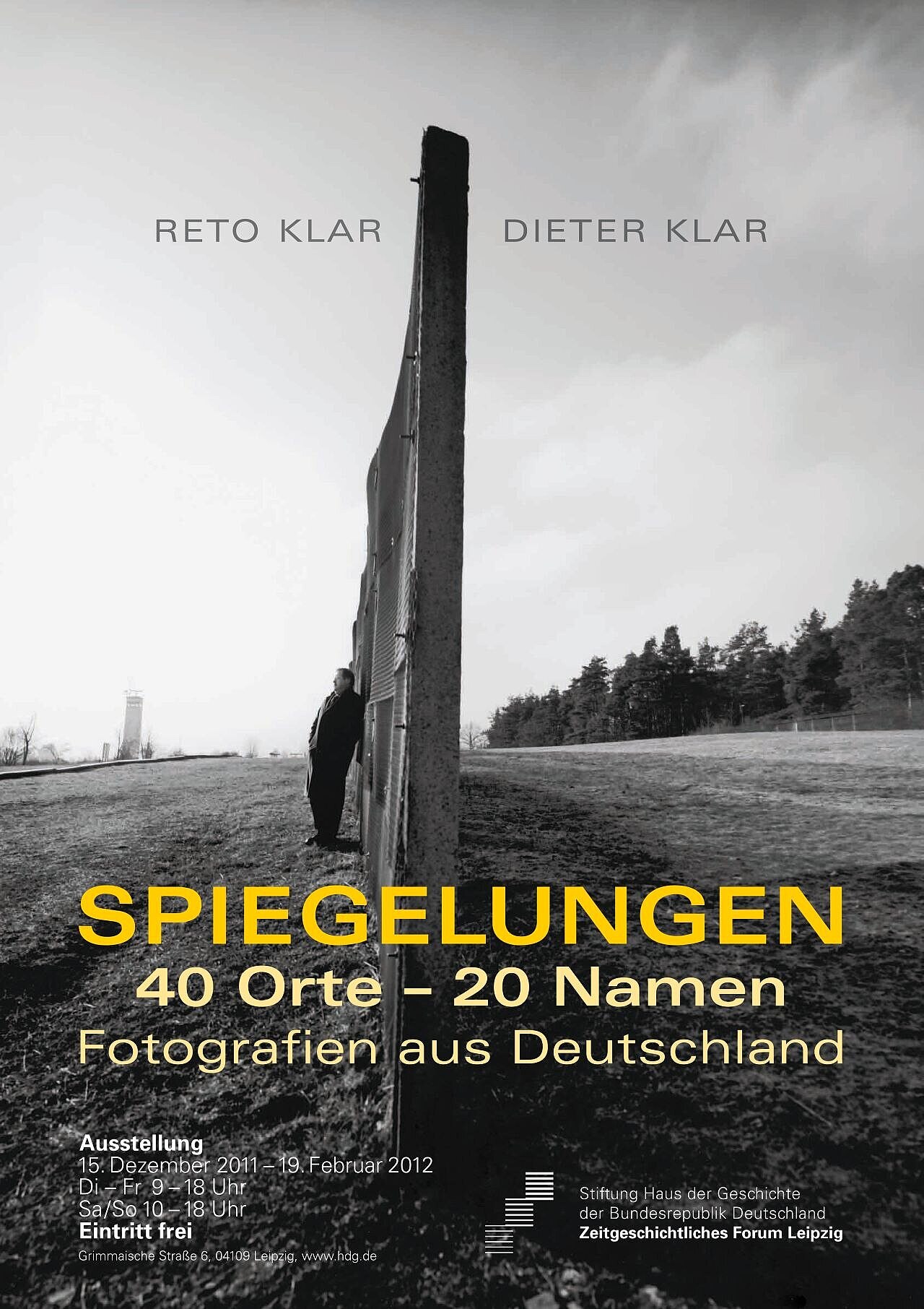 Ausstellungsplakat Spiegelungen. 40 Orte - 20 Namen