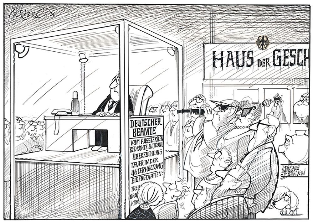 Ausstellungsplakat Haneluja. Walter Hanels Karikaturen 1965-2005