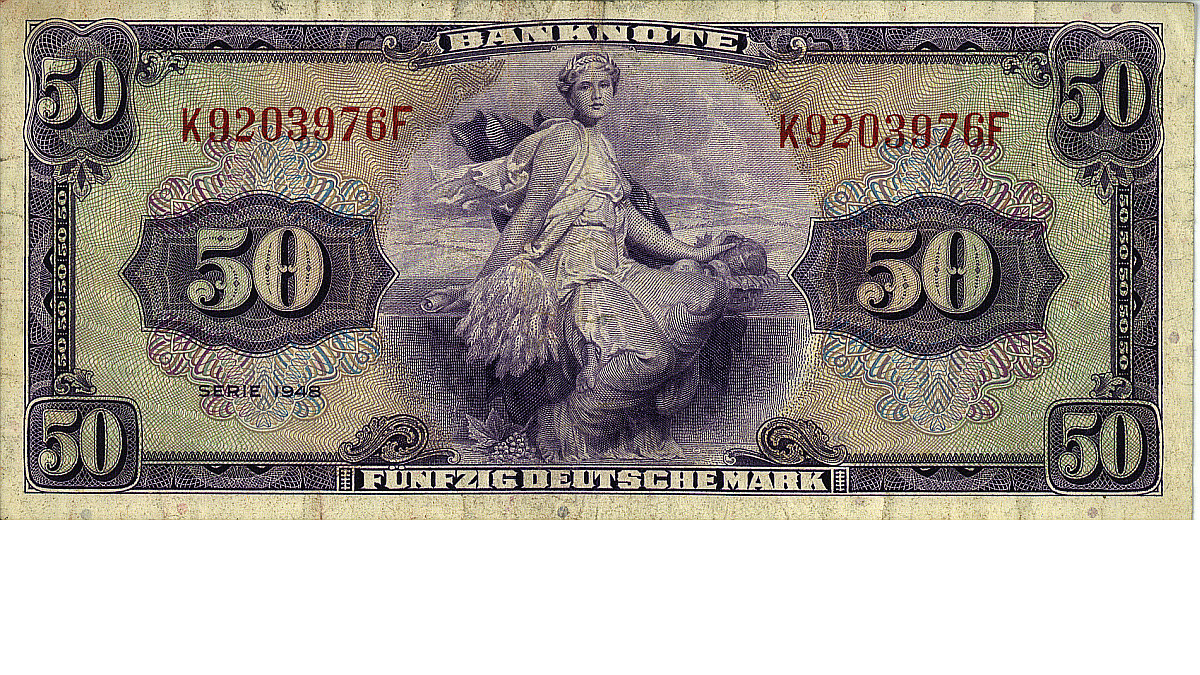 Banknote '50 Deutsche Mark" von 1948
