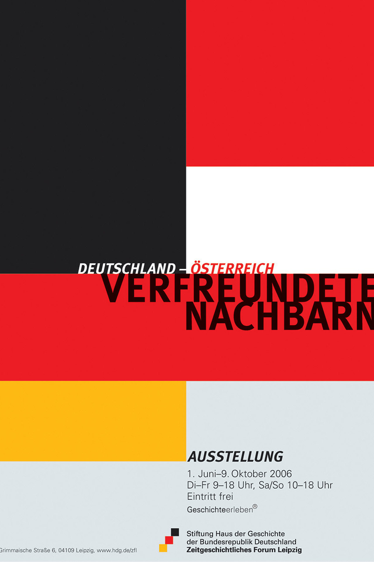 Ausstellungsplakat Verfreundete Nachbarn: Deutschland - Österreich