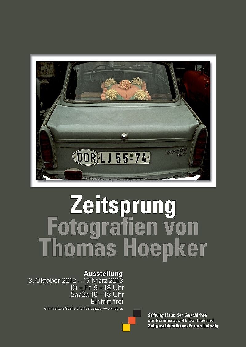 Ausstellungsplakat Zeitsprung. Fotografien von Thomas Hoepker