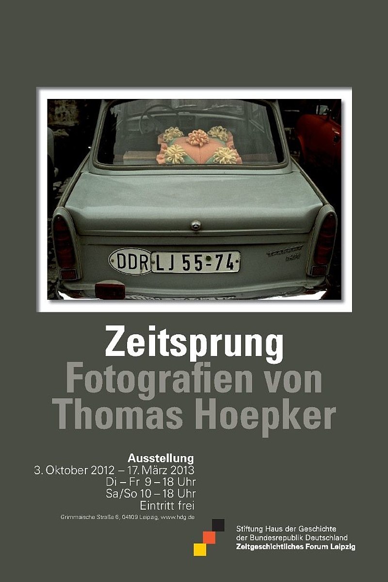 Ausstellungsplakat Zeitsprung. Fotografien von Thomas Hoepker