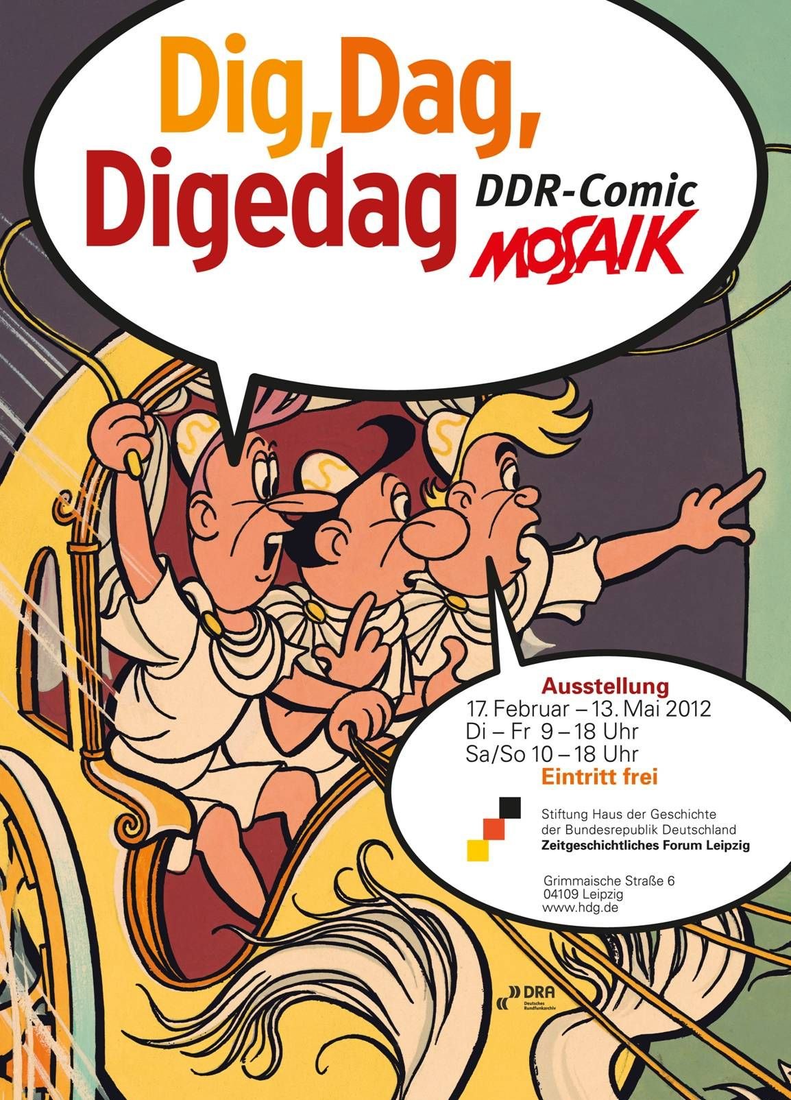 Ausstellungsplakat Dig, Dag, Digedag - DDR-Comic Mosaik