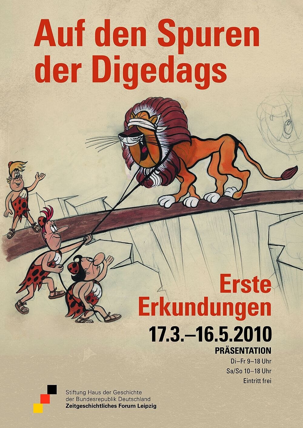 Ausstellungsplakat Auf den Spuren der Didgedags. Erste Erkundungen