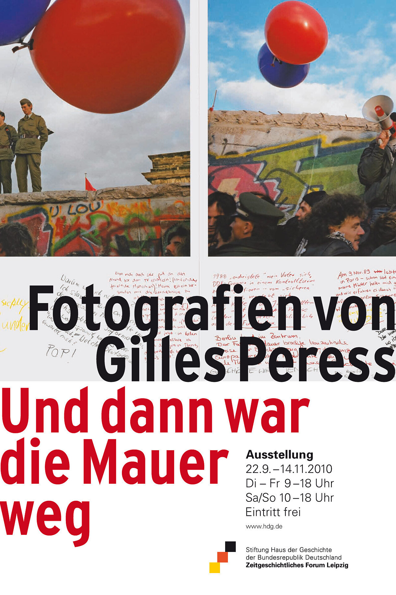 Ausstellungsplakat Und dann war die Mauer weg