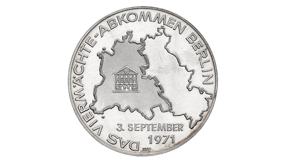 Commemorative medal: 'Das Viermächteabkommen 3. September 1971'