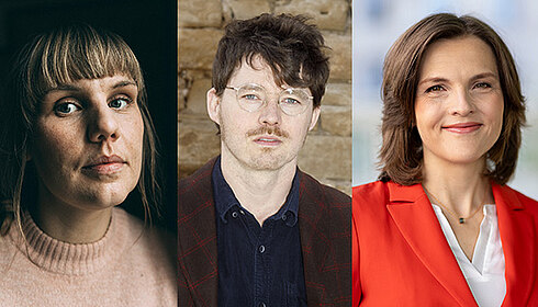 Portraits Sophie Kirchner, Philipp Baumgarten, Elisabeth Kaiser,