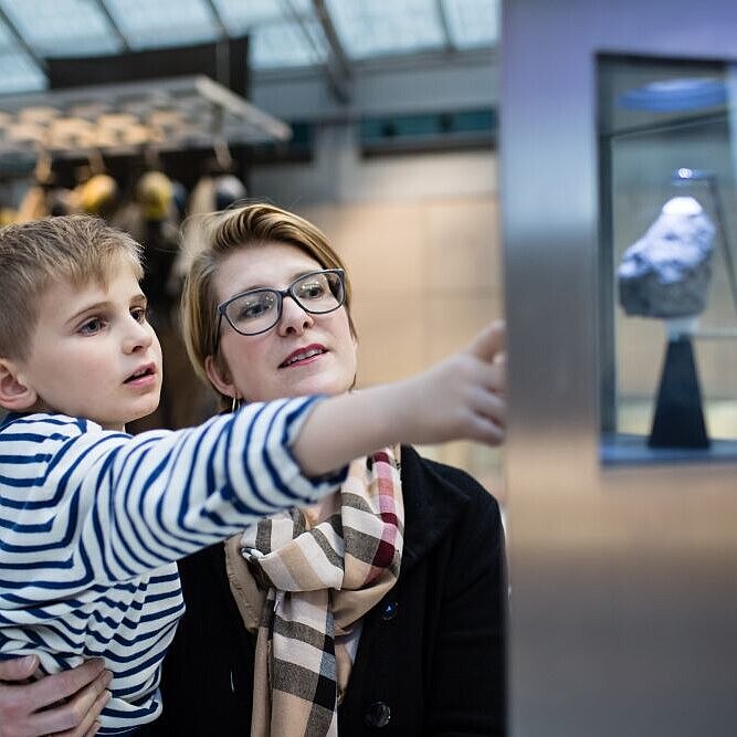 a piece from the moon: Moon stone in the permanent exhibition 