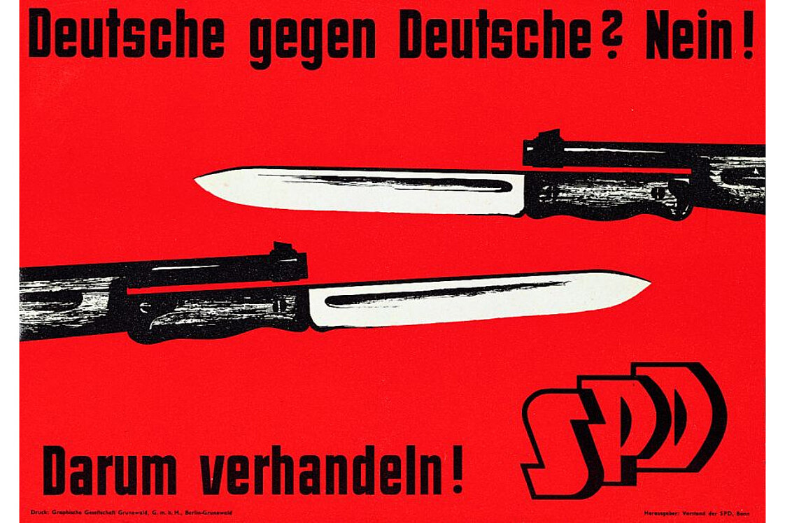 Poster: 'Deutsche gegen Deutsche? Nein!", SPD, ca. 1957