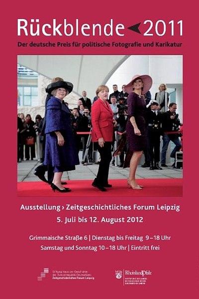 Ausstellungsplakat Rückblende 2011. Der deutsche Preis für politische Fotografie und Karikatur