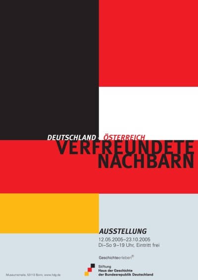 Ausstellungsplakat Verfreundete Nachbarn: Deutschland - Österreich
