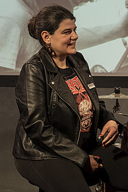 Franziska Gottschling auf der Bühne.