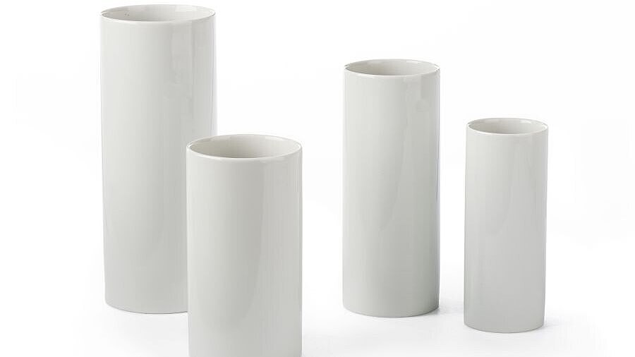 Household: white vase