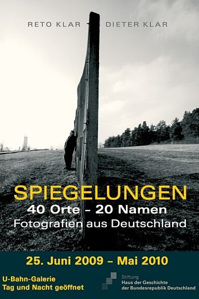 Ausstellungsplakat Spiegelungen. 40 Orte - 20 Namen