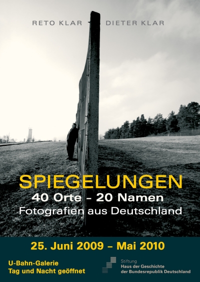 Ausstellungsplakat Spiegelungen. 40 Orte - 20 Namen