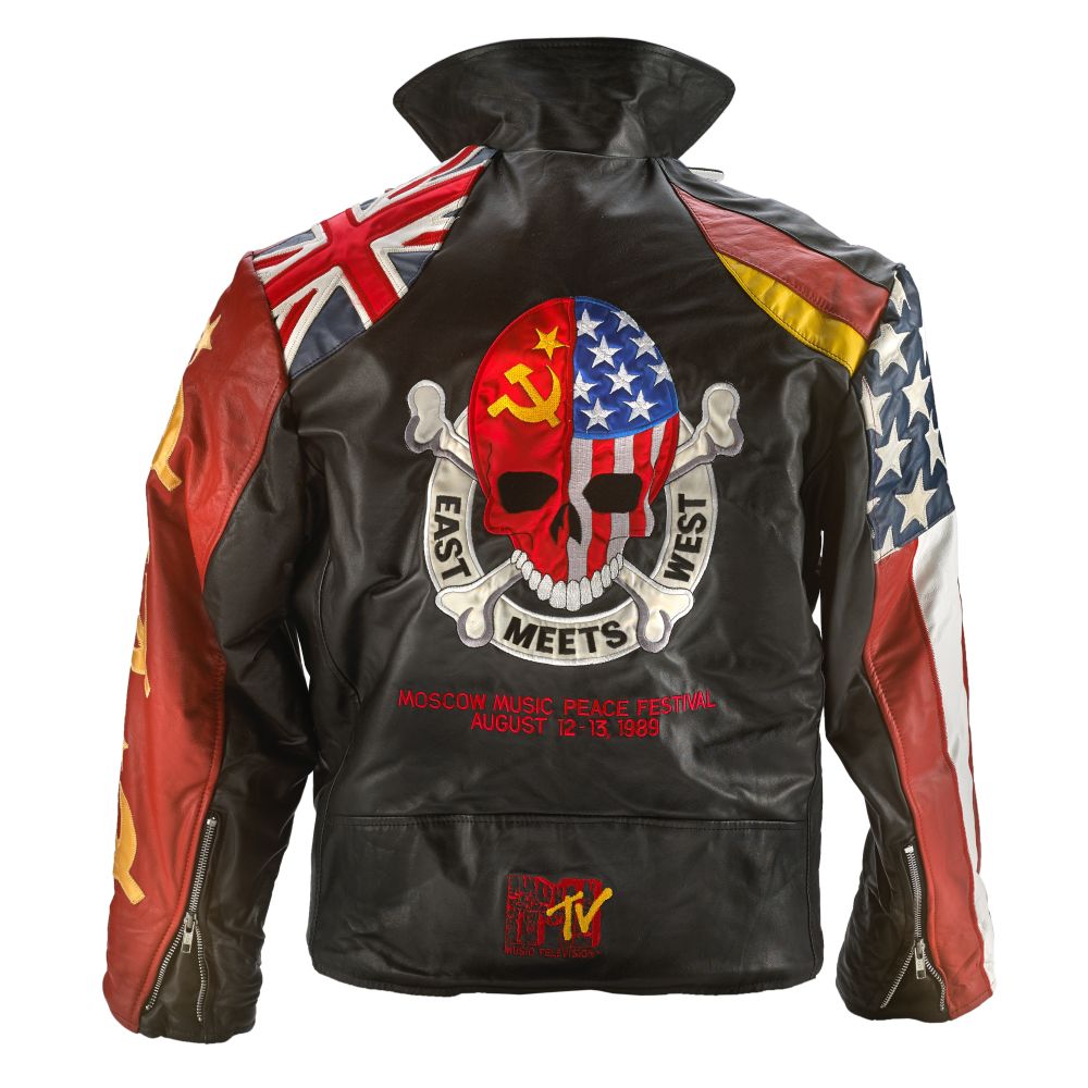 Lederjacke von Klaus Meine, Leadsänger der „Scorpions“ Lederjacke von Klaus Meine, Leadsänger der „Scorpions“