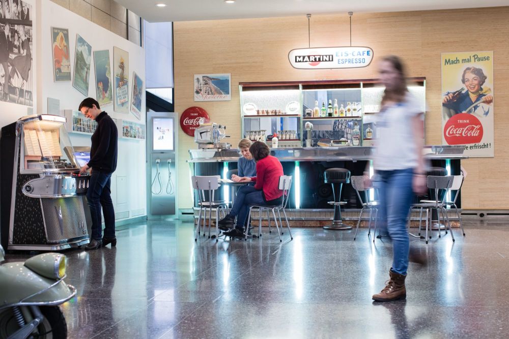 Ice cream parlour in the permanent exhibition