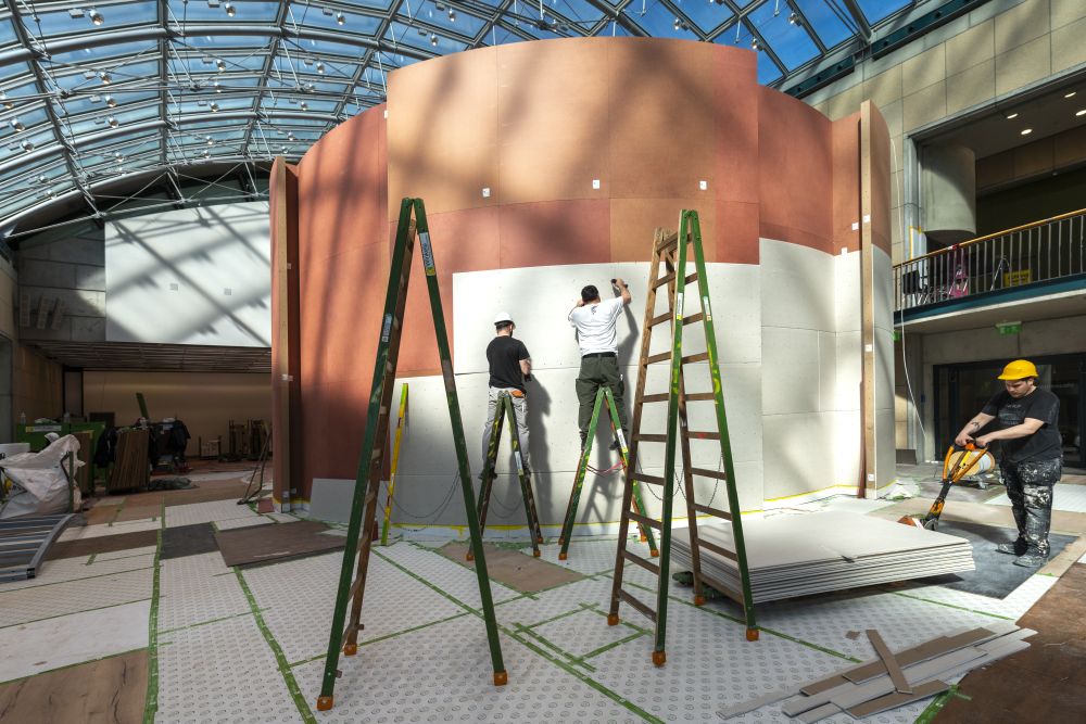 Baustelle der neuen Dauerausstellung im Haus der Geschichte. Baustelle der neuen Dauerausstellung im Haus der Geschichte.
