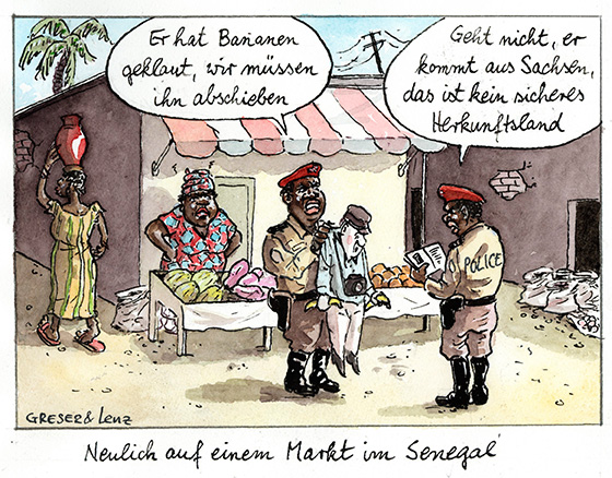 2. Preis Karikatur Rückblende 2016 von Greser und Lenz