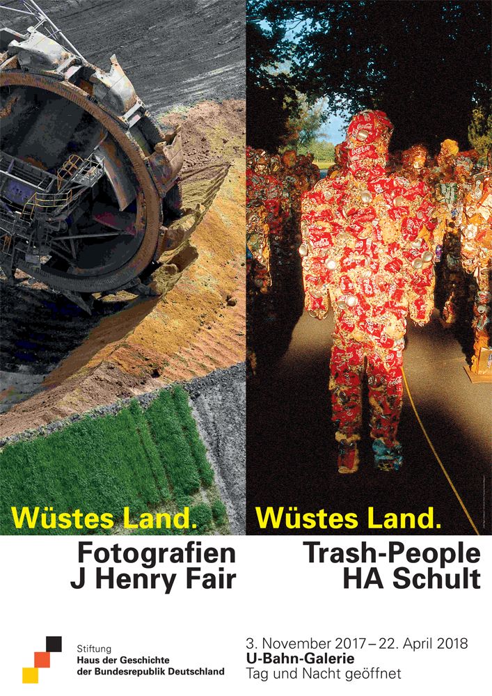 Plakat zur Ausstellung Wüstes Land