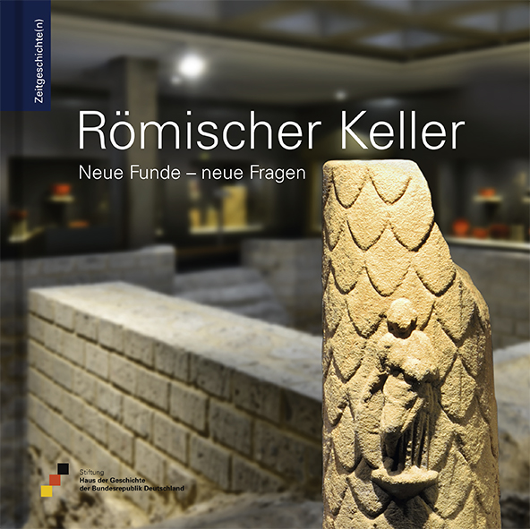 Buch mit einem Ausstellungsraum und den Überresten eines römischen Kellers auf dem Cover