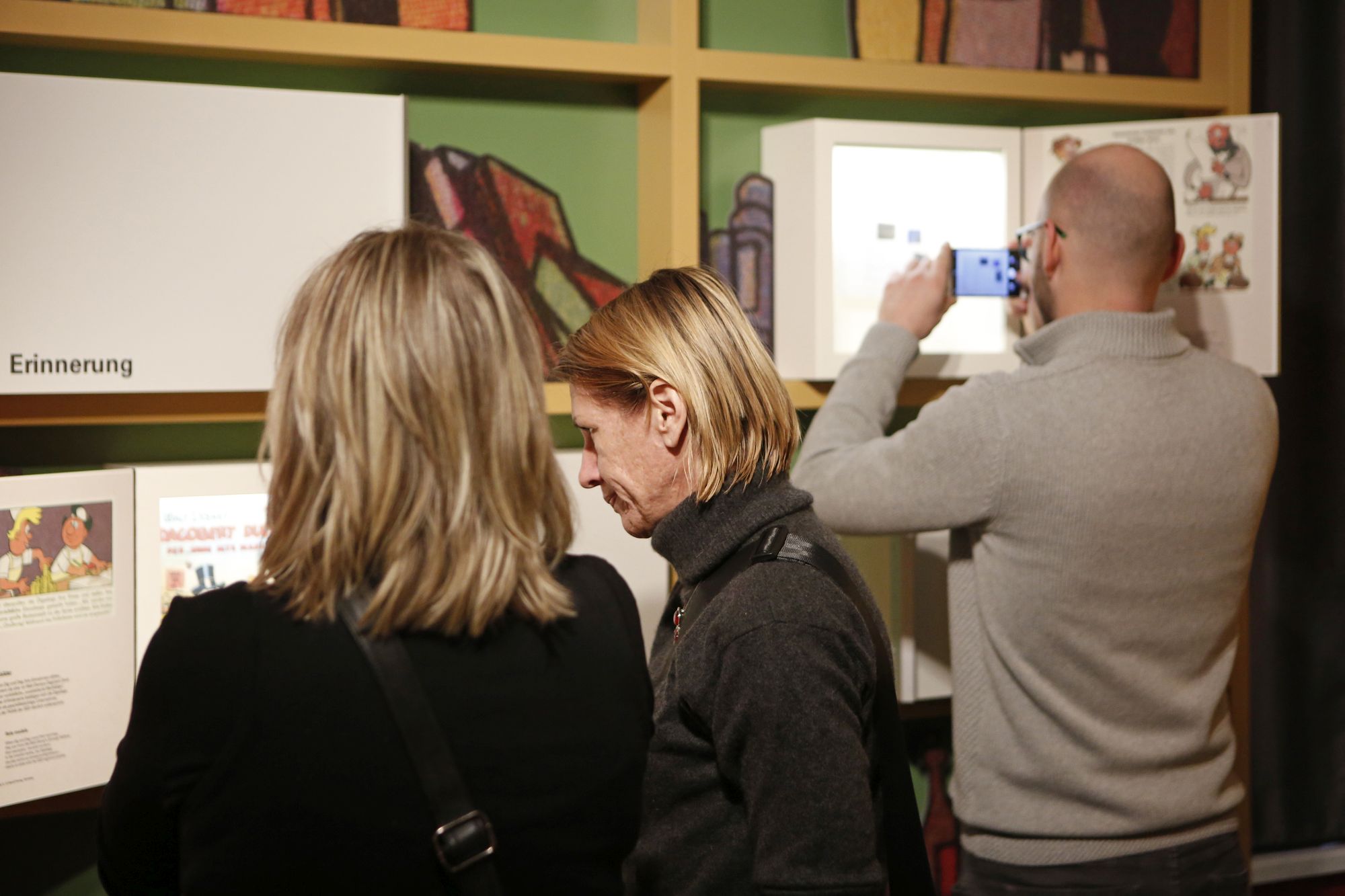 Visitors in the exhibition