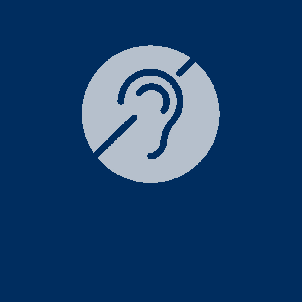 Logo für Hörbeeinträchtigung und Gehörlosigkeit