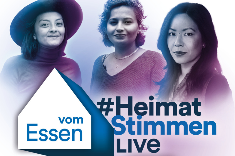 Foto von Manik Chander, Melisa Manrique und Khuê Pham zur Veranstaltung #HeimatStimmenLive