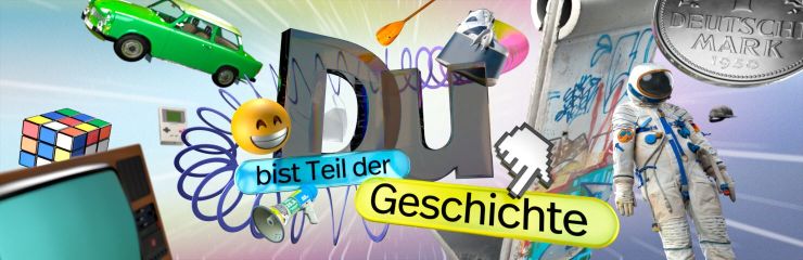 Banner zu der neuen Dauerausstellung im Haus der Geschichte