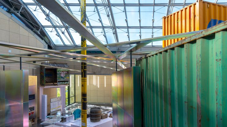 Foto von der unfertigen Dauerausstellung im Haus der Geschichte