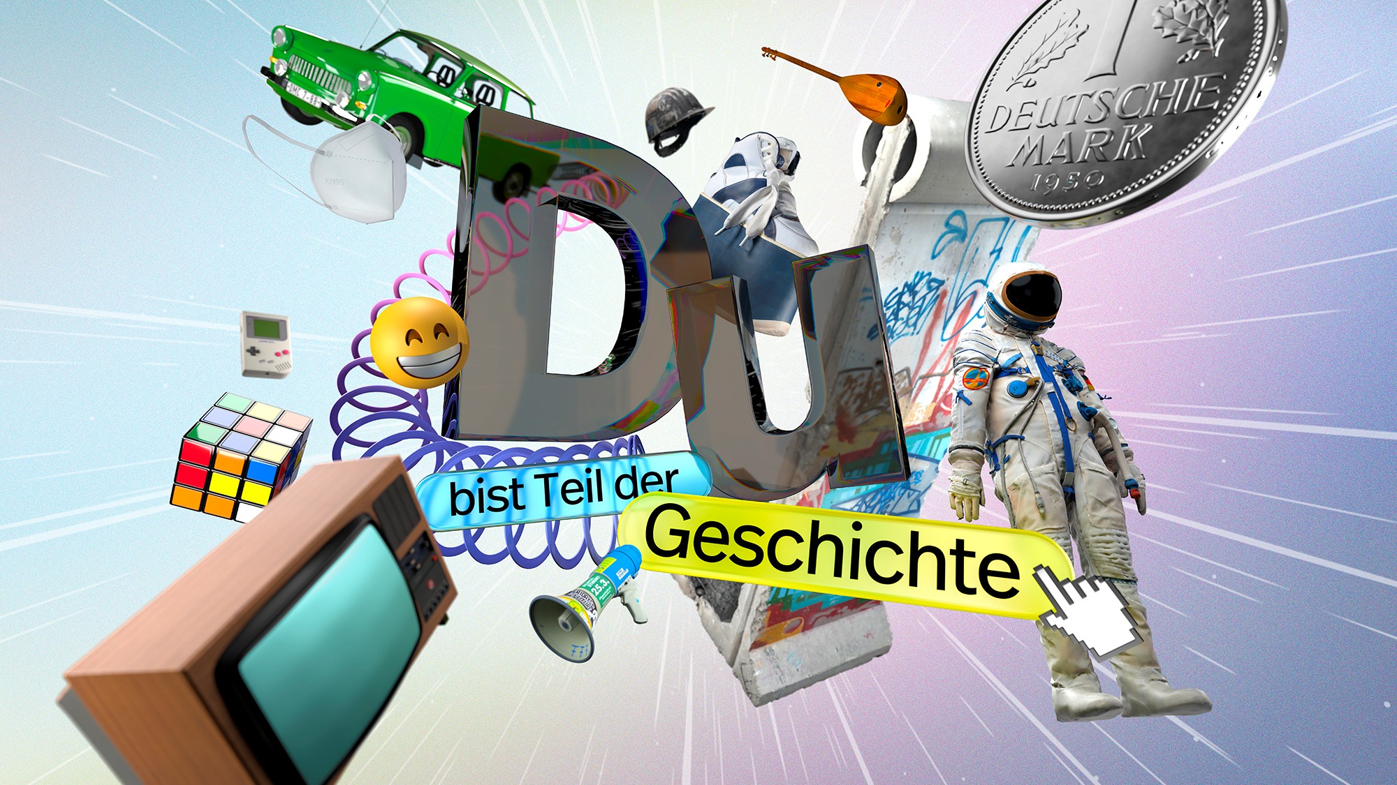 Banner neue Dauerausstellung "Du bist Teil der Geschichte"