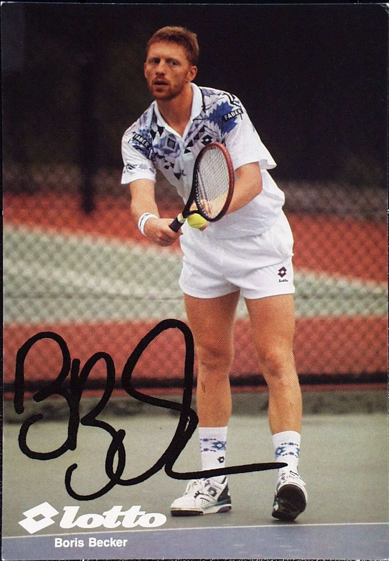 Boris Becker, Tennisprofi, Autogrammkarte