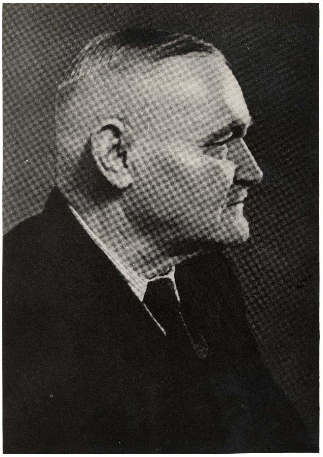 Porträtfoto von Hans Böckler, 1945.