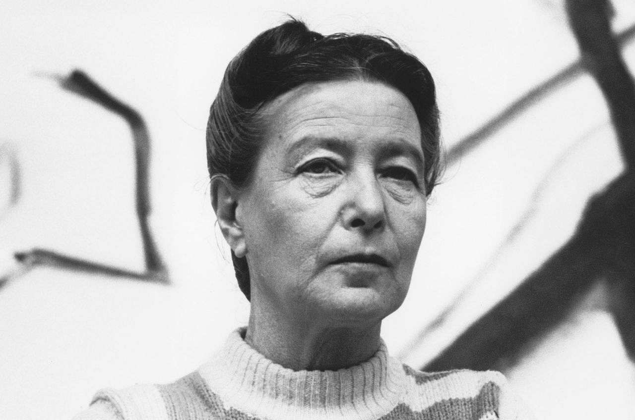 Porträtaufnahme der Philosophin Simone de Beauvoir, 1968.