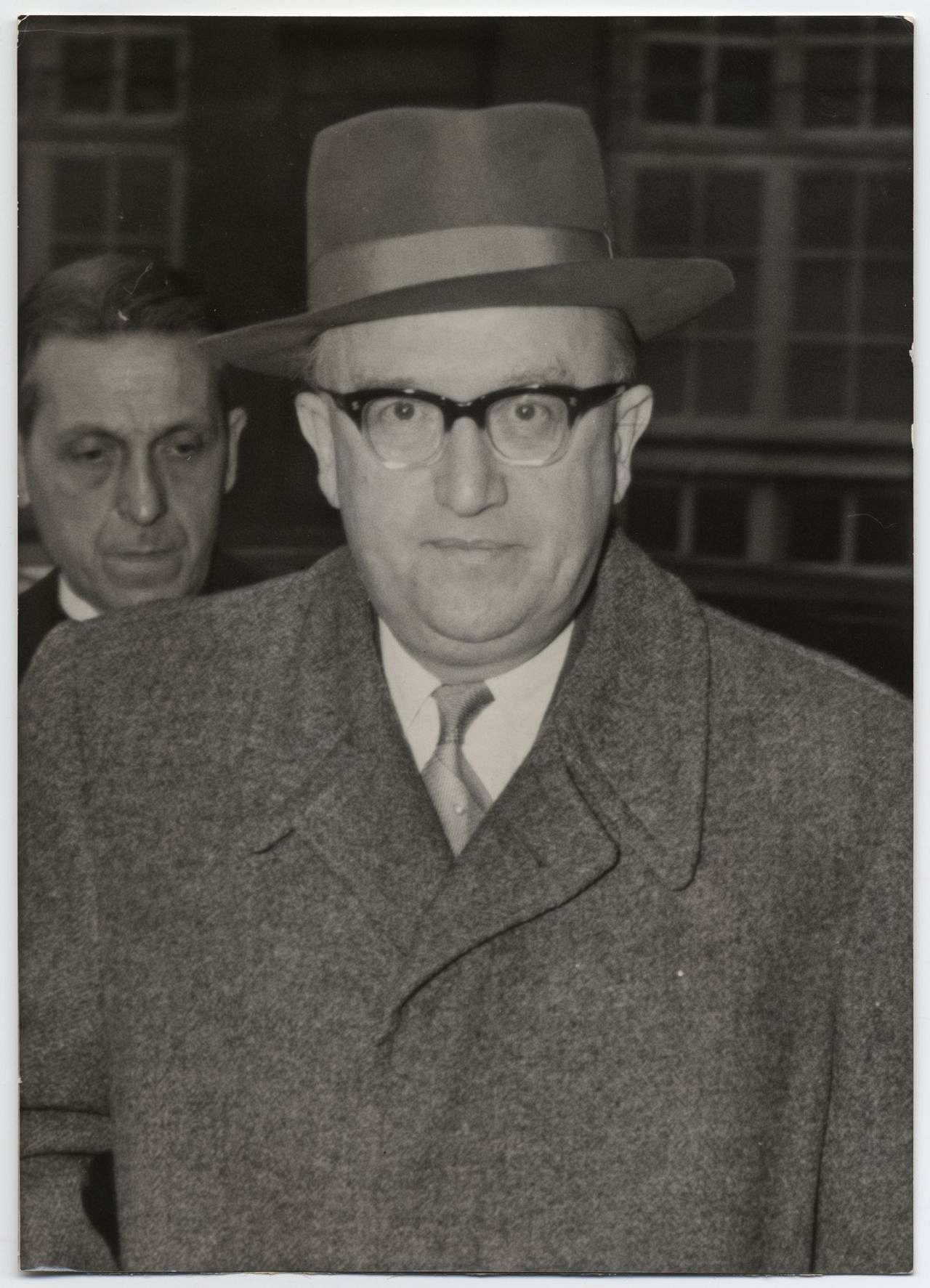 Fotografie des Juristen und Politikers Walter Hallstein, 1958.