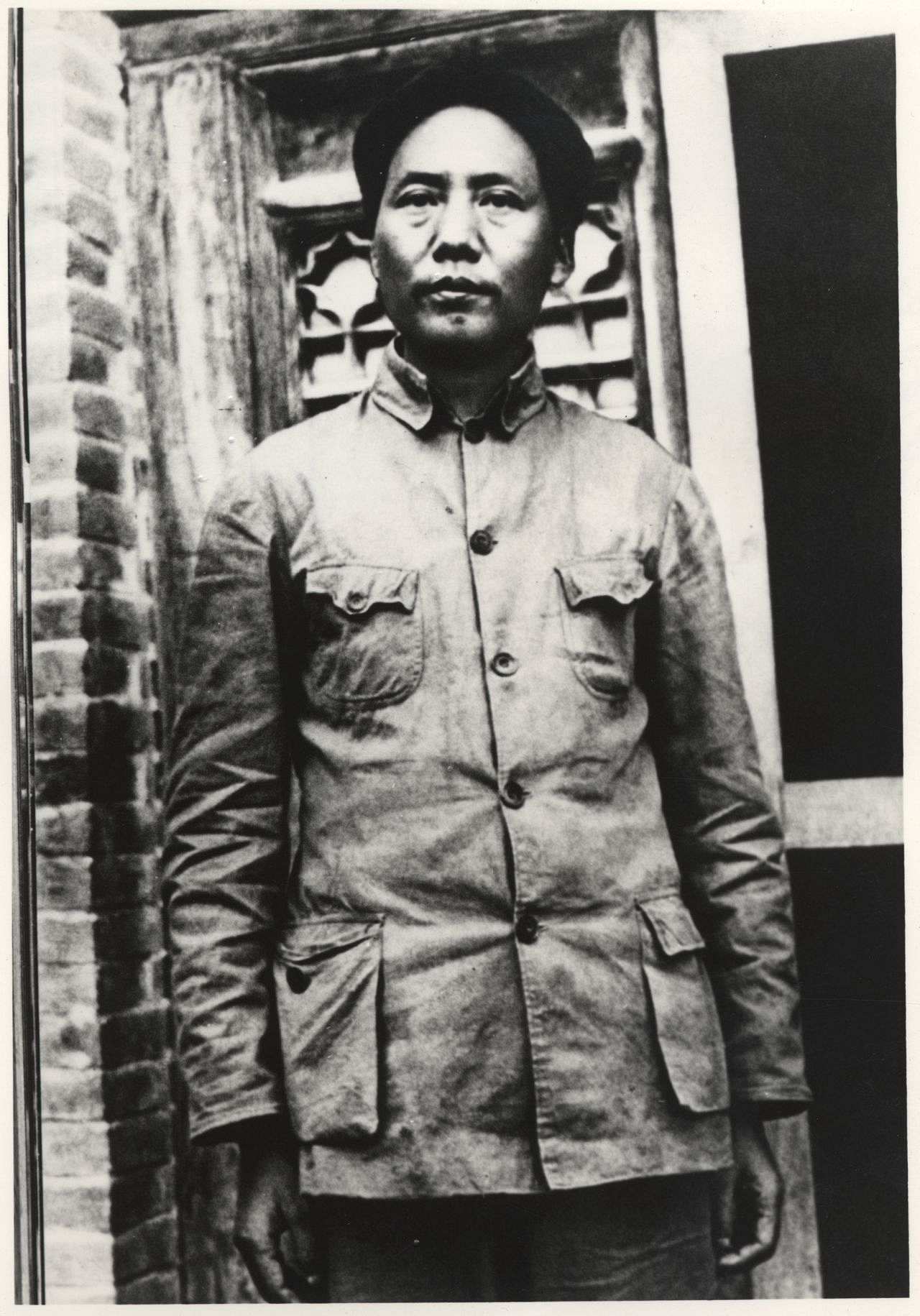 Frühe Fotografie von Mao Tse-tung während des chinesisch-japanischen Krieges.