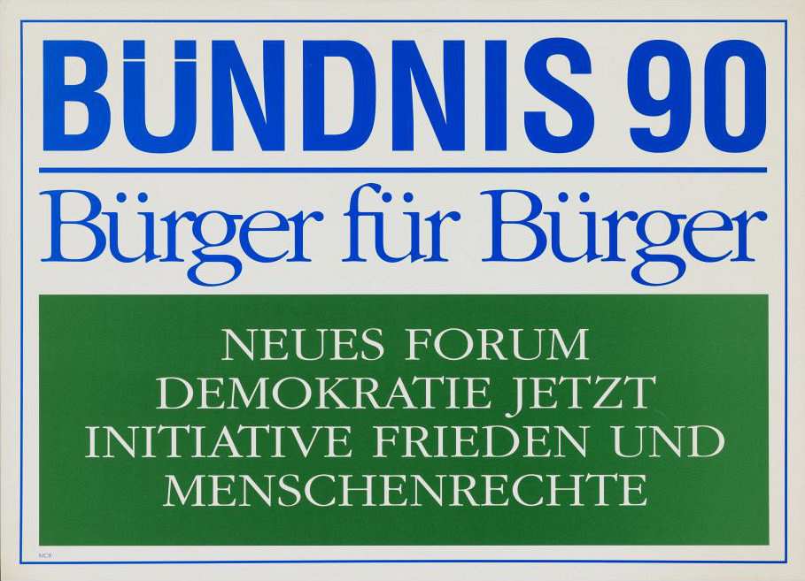 Plakat Bündnis 90 - Bürger für Bürger