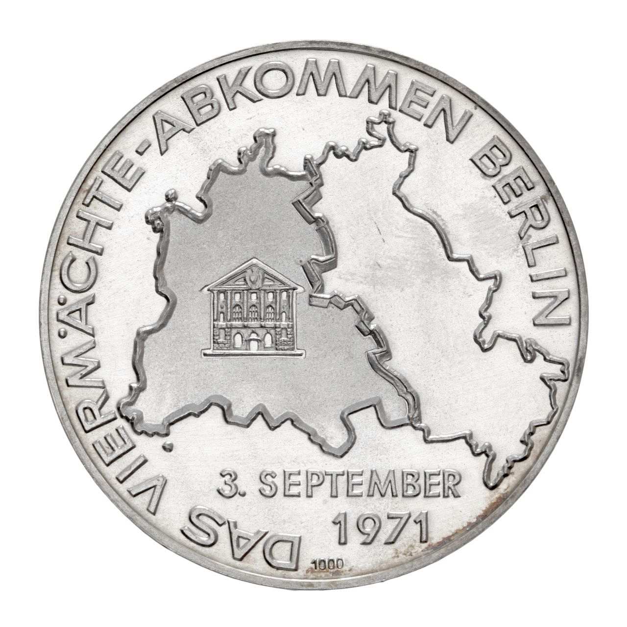 Silberne Medaille in Erinnerung an das Vier-Mächte-Abkommen über Berlin vom 3. September 1971