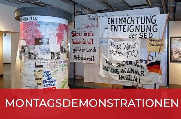 Transparente der Montagsdemonstrationen