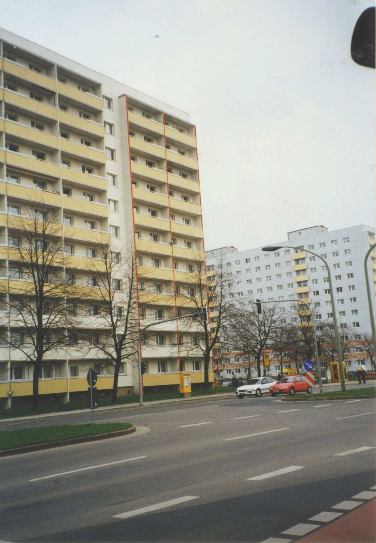 Fotografie des Zeitzeugen Heinz Clemens, Plattenbau in der Budapester Straße, Dresden