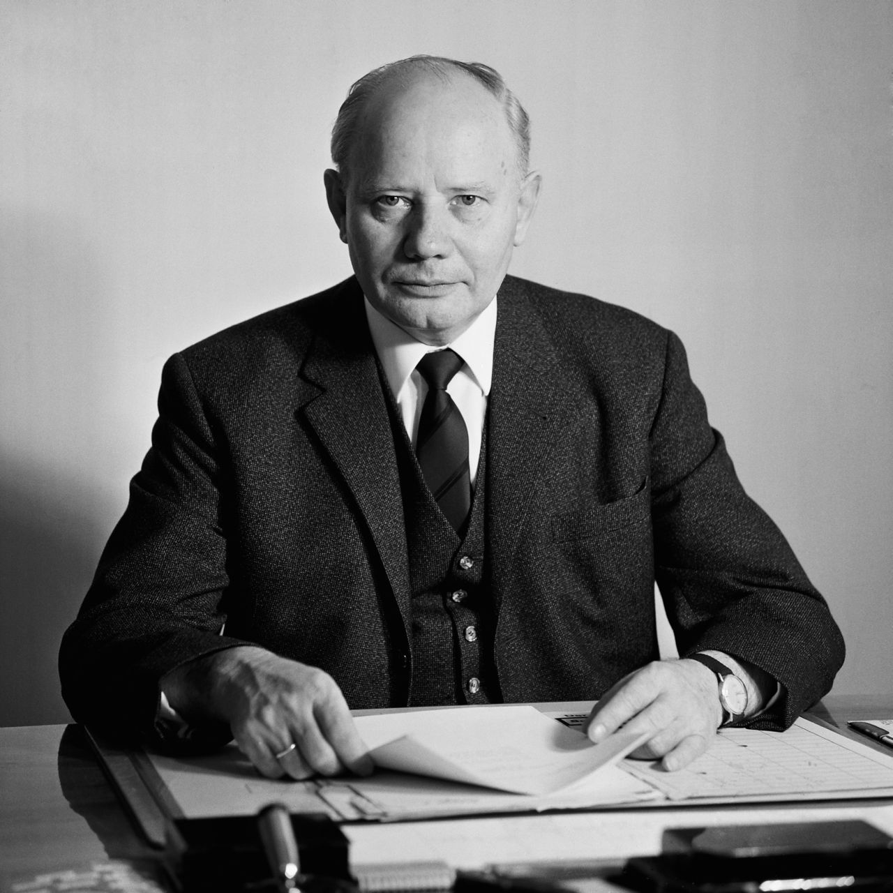 Porträtfoto des CDU-Politikers und Bundesministers für Arbeit und Soziales (1957-1965), 1965.